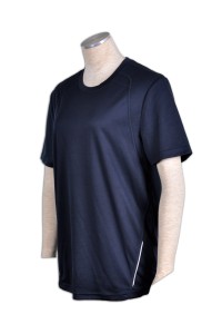 W161專造男裝運動t-shirt  創造tee恤款式 訂購團體tee-shirt批發商 運動衫供應商HK      寶藍色